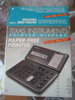 Texas Instruments Paper Free Printer TI 5038 incl. New Batteries, Handbook, Box - Image 1 of 4