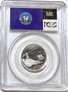 ✅ 2005-S Maine 90% SILVER Washington Quarter ~ PCGS PR69DCAM State Flag Label - Picture 1 of 2