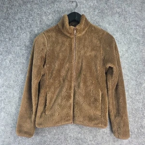 Uniqlo Jacket Womens Extra Small Brown Full Zip Fleece Winter 13153 - Picture 1 of 10