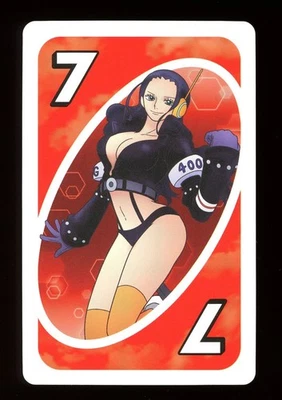 Nico Robin RED #7 Card ONE PIECE Mattel Original Japanese UNO Card Near Mint - Image 1 of 2