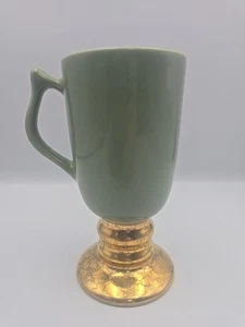 Green Hall Keramik #1273 Goldfuß Sockel irischer Kaffeebecher  - Bild 1 von 9