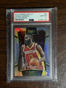 2015 PANINI SELECT James Harden Silver Prizm #94 PSA 10 - Picture 1 of 2