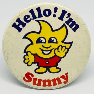 Sunny Vintage Pin Badge Possible Kids Mascot Advertising Cartoon Character ??? - Picture 1 of 2