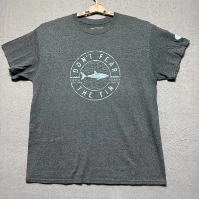 Camisa Costa Adulto Grande Negra Manga Corta Algodón Pullover Informal Surf Sol Playa Foto 1 de 4