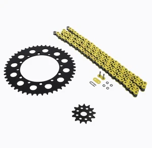Cadena y piñones para Kawasaki KX250F 250 F 2006-2014 junta tórica amarilla 13/48 114L - Imagen 1 de 4