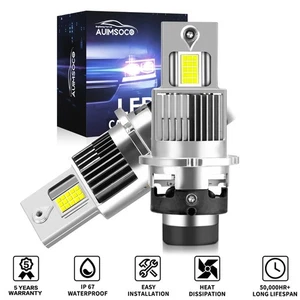 2x D2C D2S D2R Led Headlight Bulbs 55W 6000K HID Xenon Replacement Low/High Beam - Picture 1 of 14