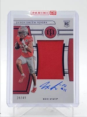 JAXON SMITH-NJIGBA 2023 NATIONAL TREASURES RPA ROOKIE BLUE RC AUTO /49 Q3963 - Image 1 of 2