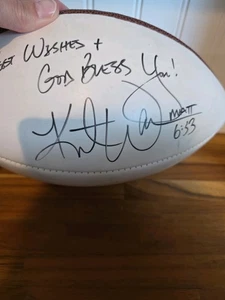 KURT WARNER (Cardinals/Rams QB) autographed football ball, BECKETT PreAuth - Picture 1 of 7