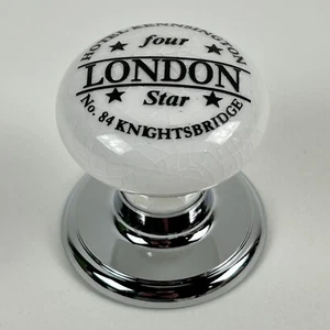 ANTIQUE Repro Hotel Kennsington London Porcelain DOOR KNOB Crackle Finish - Picture 1 of 8