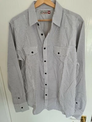 BNWOT Men's Grey Striped Sovereign Code Shirt Size Medium - Image 1 of 4
