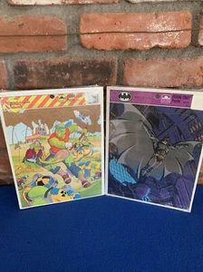 2 Golden Frame-Tray Puzzles 1991 Toxic Crusaders & 1992 Batman Returns SEALED - Picture 1 of 11