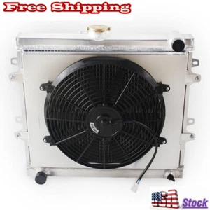 3Row Radiator&Fan For 1984-1995 Toyota Pickup 4Runner 22R 22RE 22REC Engine 2.4L - Bild 1 von 10