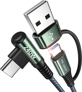 AINOPE 240W Long USB C Cable Multi Charging Cable Fast Charging C Type Charger F - Picture 1 of 12