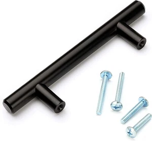 30 Pack of 5" Matte Black Cabinet Pulls: 3" Hole Center Cabinet Handles Stainles - Picture 1 of 10