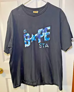 Authentic BAPE Color Camo By Bathing Ape Tee (SS18) Black/Blue (Rare) 2XL - Picture 1 of 9