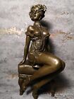 Bronzefigur Erotik Frau Skulptur Art Déco Statue Akt Nude
