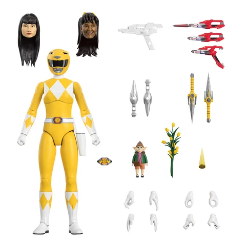 Super7 Mighty Morphin Power Rangers Ultimates Yellow Ranger 7-Inch Action Figure Cover