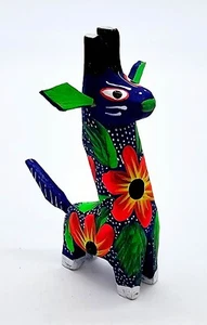 Alpaca Alebrije Mexican Woodcarving New Folk Art Fantastical Oaxaca Purple - Picture 1 of 11