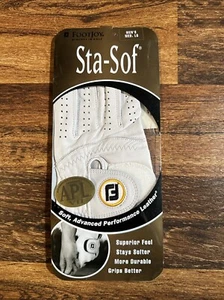 New FootJoy Golf Sta-Sof Leather Glove White Cadet Men’s Large Left Vintage 2000 - Picture 1 of 6