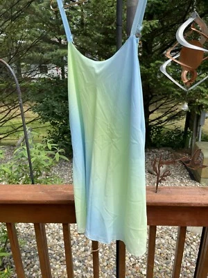 De colección M.T. Pantalón Corto Morgan Taylor Intimates Verde Azul Grande Años 80 Transparente Foto 1 de 4