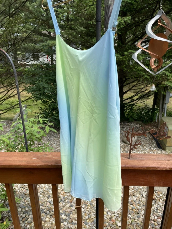 De colección M.T. Pantalón Corto Morgan Taylor Intimates Verde Azul Grande Años 80 Transparente Foto 1 de 4