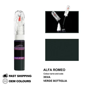 FOR ALFA ROMEO VERDE BOTTIGLIA 303/A Touch Up Paint Pen Brush Fix Kit Scratch - Picture 1 of 8