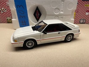 1/18 GMP 1988 Ford Mustang GT White Red Interior 19001 Blemished LPD EXCL #303 - Picture 1 of 16