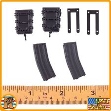 Special Forces Weapons D - Black Fast Mag Pouch Set #2 - 1/6 Scale - Easy Simple