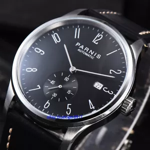 Reloj de pulsera clásico Parnis 42 mm para hombre caballeros movimiento automático esfera negra - Imagen 1 de 7