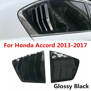 Juego de 2 piezas de cubierta de obturador de persiana lateral negra para Honda Accord 2013-2017 - Imagen 1 de 5