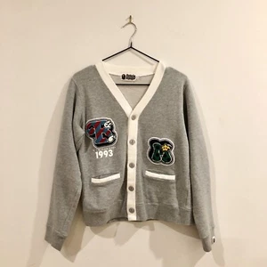A Bathing Ape Bape Women’s Grey Cotton Button Down Cardigan, Size XS - Picture 1 of 9