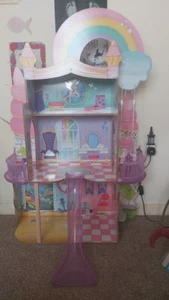 Kidkraft Wooden, Solid Rainbow Dreamers Unicorn Mermaid Dollhouse. Read Desc - Picture 1 of 6