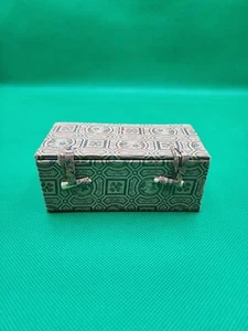 Kleine Vintage Chinesischer Charme Anhänger Schmuckschatulle Tuch Bedeckt Und Gefüttert - Bild 1 von 9