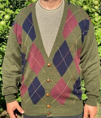 Pringle Of Scotland For Al Duca D'aosta Cardigan Knit Sweater Jumpe Size L 52 54 - Image 1 of 4