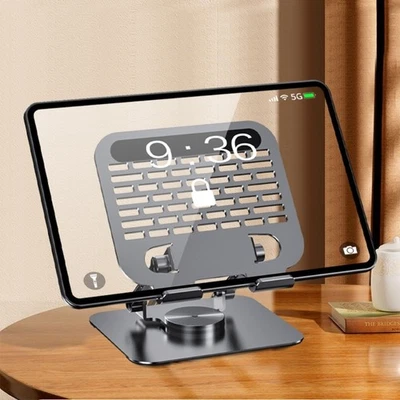 Adjustable Laptop Stand with 360 Degree Rotatable Base Foldable Laptop Holder - Image 1 of 4