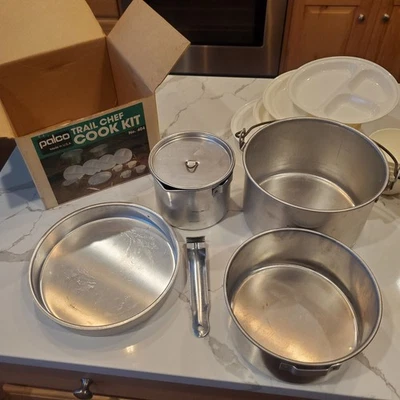 Vintage Palco Mess Kit Cooking Pots In Original Box - Image 1 of 4