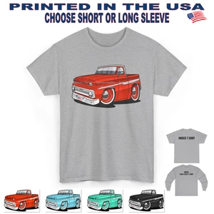 DigiRods Chevy C10 Camion 1964 Vintage Modèle Couleurs Dessin Animé Voiture Gris T Shirt - Photo 1/8