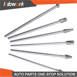 Labwork 6 Pcs Aluminum Cut Burr 6mm 1/4" Shank 150mm Long Reach Carbide Burs - Picture 1 of 9