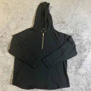 Sudadera con capucha informal Lauren Ralph Lauren XL negra con cremallera en cuarto para mujer - Imagen 1 de 10