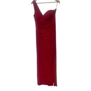 John Charles Evening Gown Dress Red Long A Symmetric Ball Party Season Size 14 - Picture 1 of 8