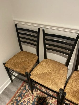 4 sillas de comedor italianas Chiavari Spinetto MCM de colección Italia Super leggera Gio Ponti Foto 1 de 4