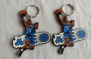 Pair of Vintage 1998 Anfernee Hardaway Orlando Magic Rubber Keychains - Picture 1 of 10