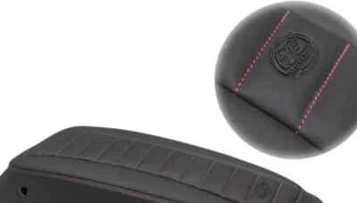 Cubierta de tapa de alforja Mustang rojo con puntada de diamante para Ultra Limited 14-21 Foto 1 de 3