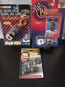 Lot of 3 Rusty Wallace Small Scale Cars (2 are Keychains) NASCAR Legends of... - Picture 1 of 6
