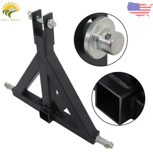 Category 1 3 Point 2'' Trailer Receiver Tractor Adapter Hitch Tow Drawbar - Picture 1 of 11