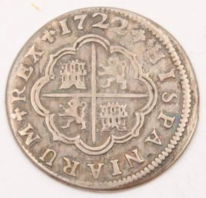1722 Spain 2 Reales silver coin VF+ - Picture 1 of 2