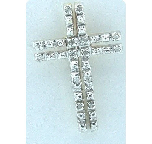 Colgante Cruz Diamante Oro 10K Foto 1 de 1