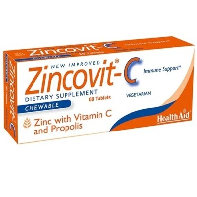 HealthAid - Zincovit-C, 60 comprimidos masticables Foto 1 de 2