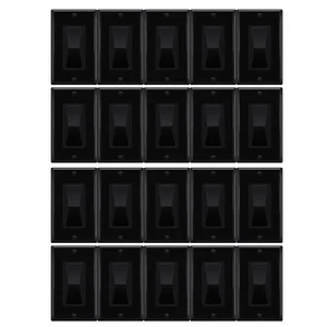 20PK Interruttore Luce Dimmer Nero per Luci LED/CFL Dimmerabili 150W con Piastre - Foto 1 di 9