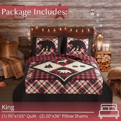 Virah Bella - Diamond Bear Lodge - Juego de edredón reversible ligero Foto 1 de 4